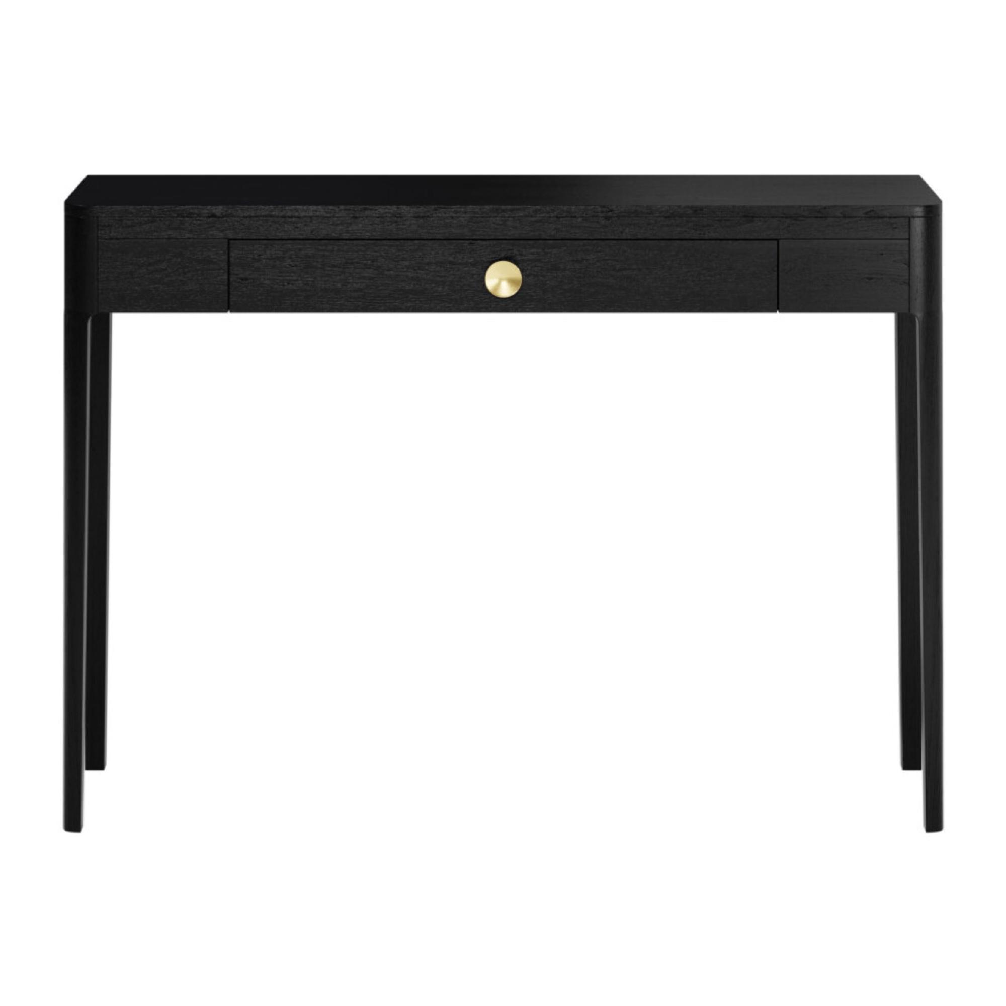 Abberley One Drawer Black Console Table | Kaiku
