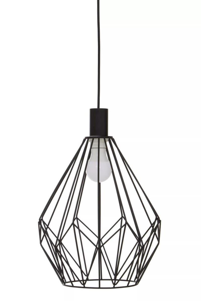 Wyra Black Finish Frame Pendant light | Kaiku