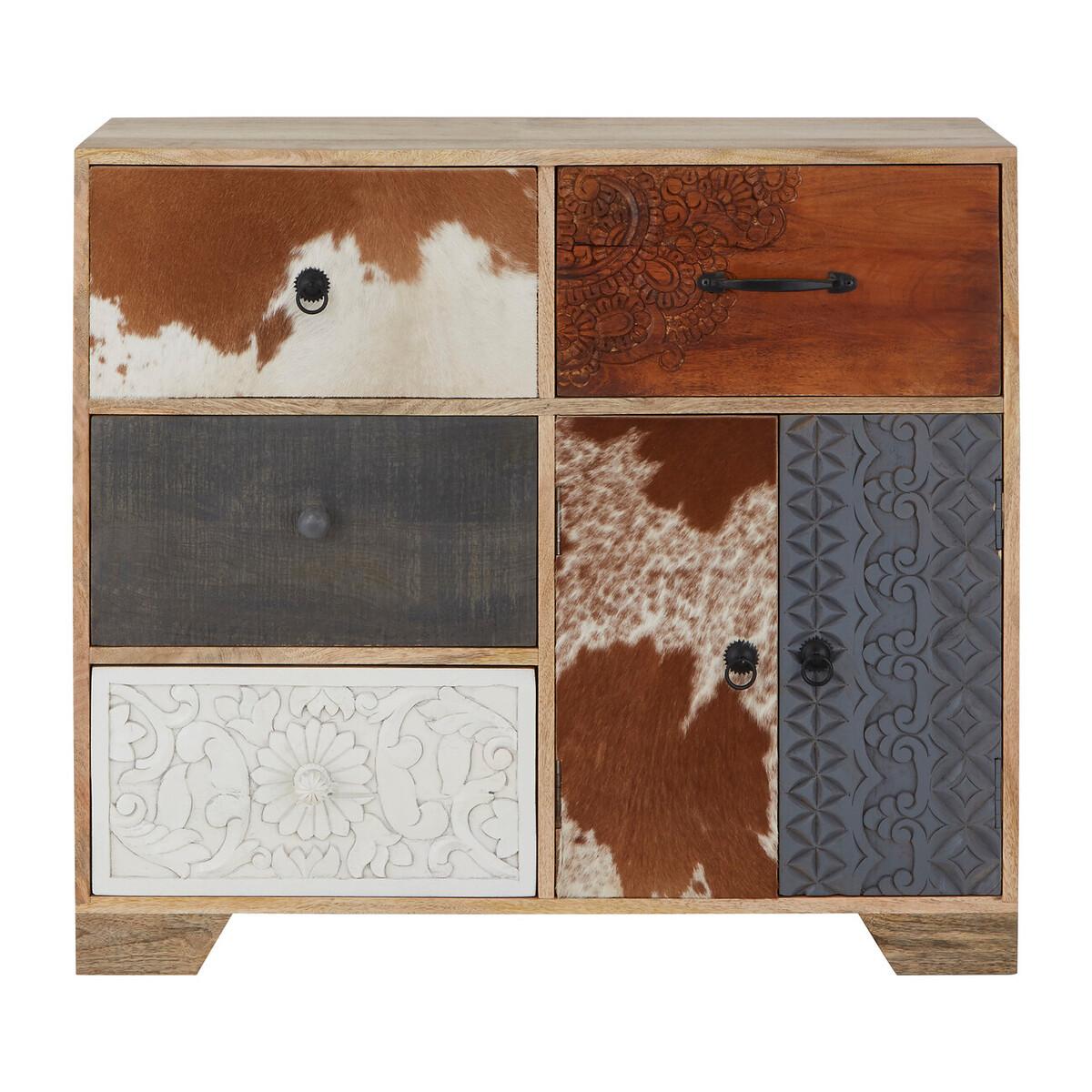 Marwar Mango Wood and Leather Sideboard | Kaiku