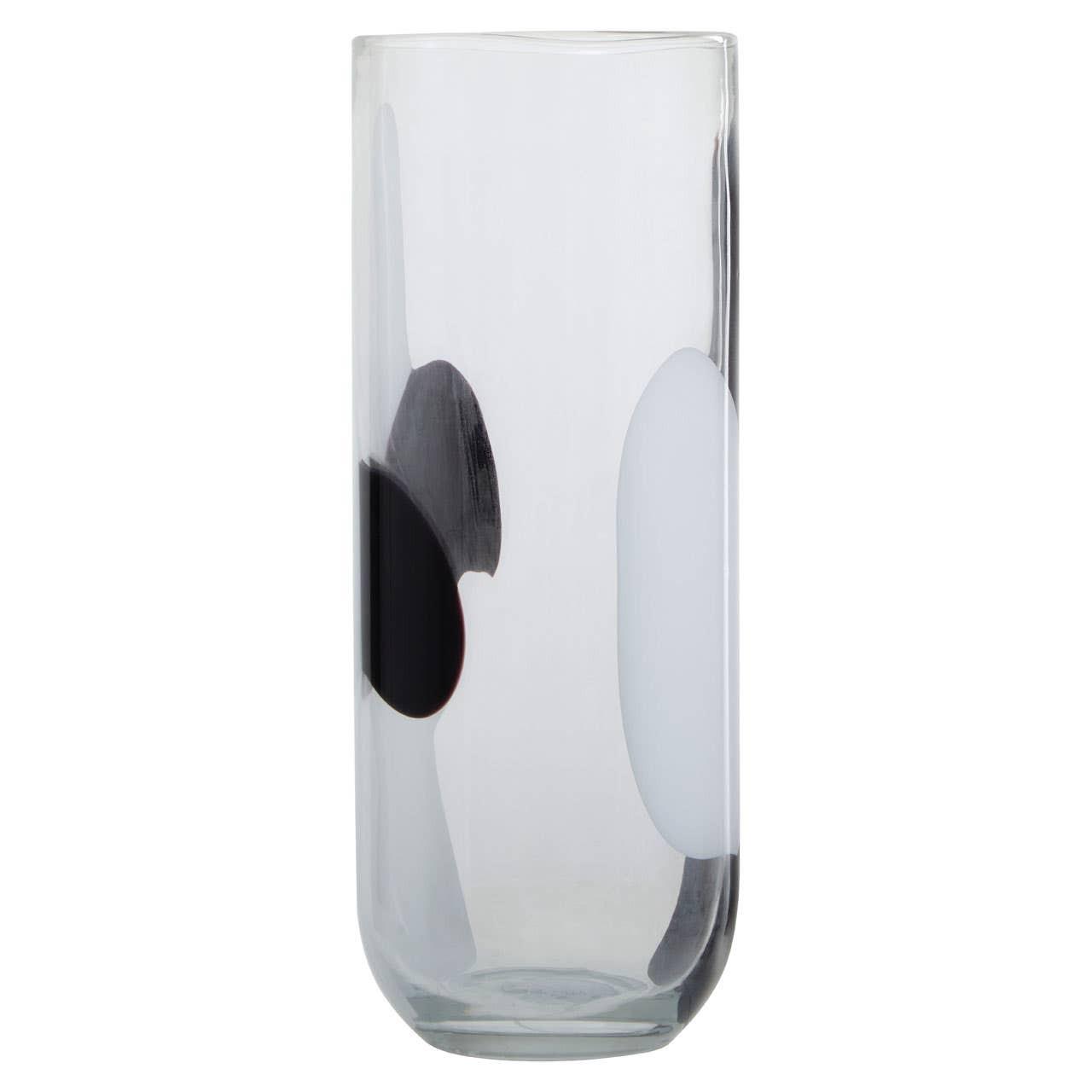 Hania Large Glass Vase with Abstract Pattern | Kaiku