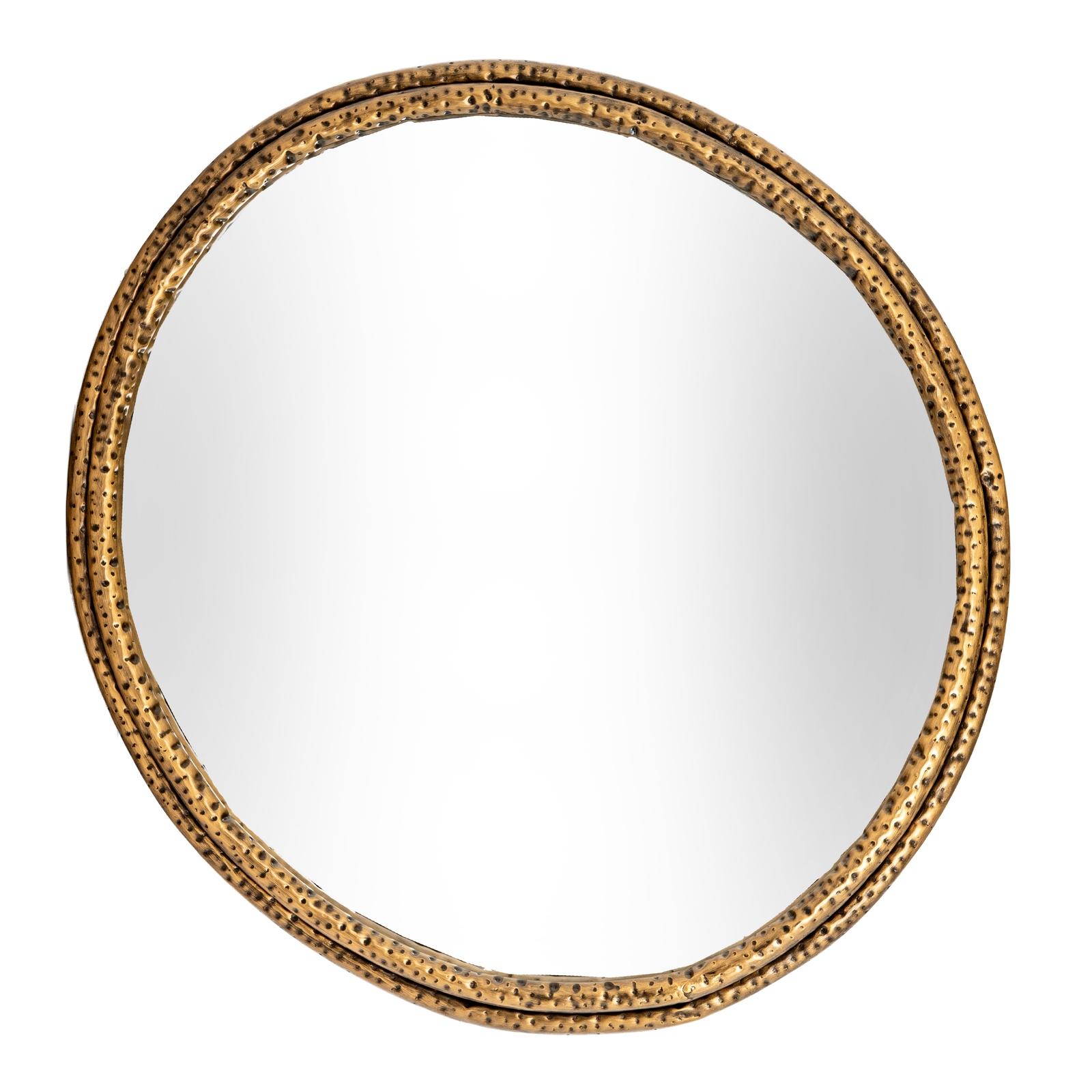 Nahla Large Mirror With Dimpled Frame | Kaiku