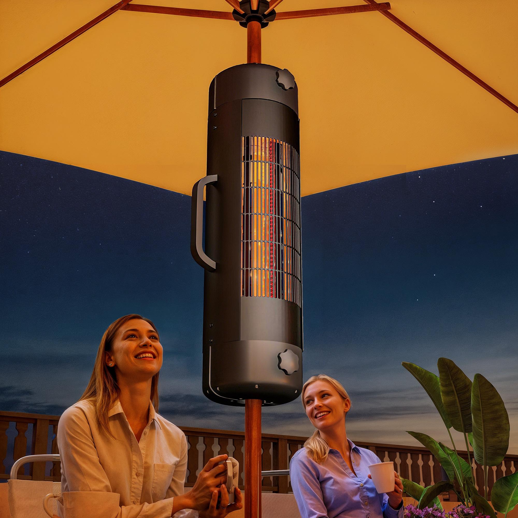 Parasol-Mounted Electric Patio Heater | Kaiku