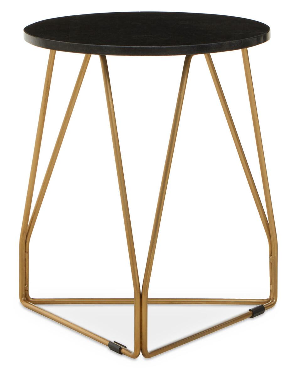 Corra Side Table With Black Marble Top | Kaiku