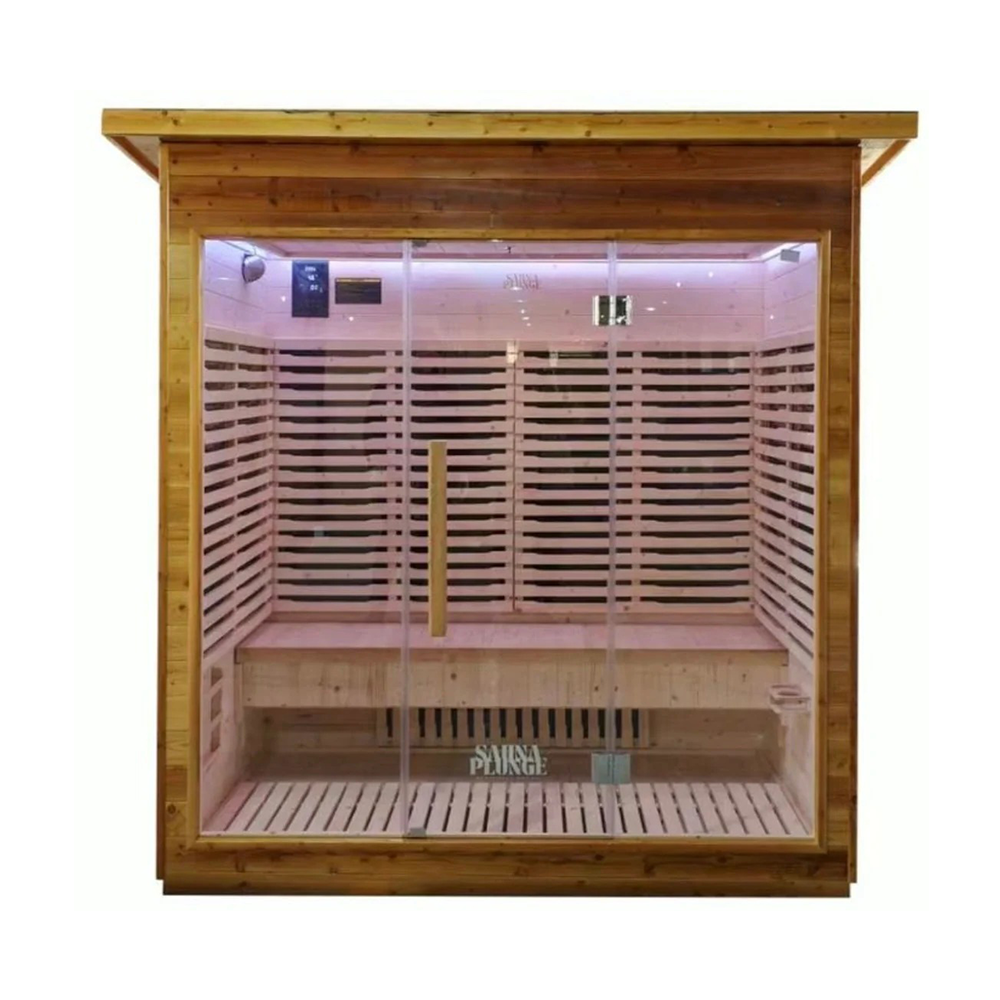 SaunaPlunge™ Yorkshire Cabin 4-Person Outdoor Infrared Sauna | Kaiku