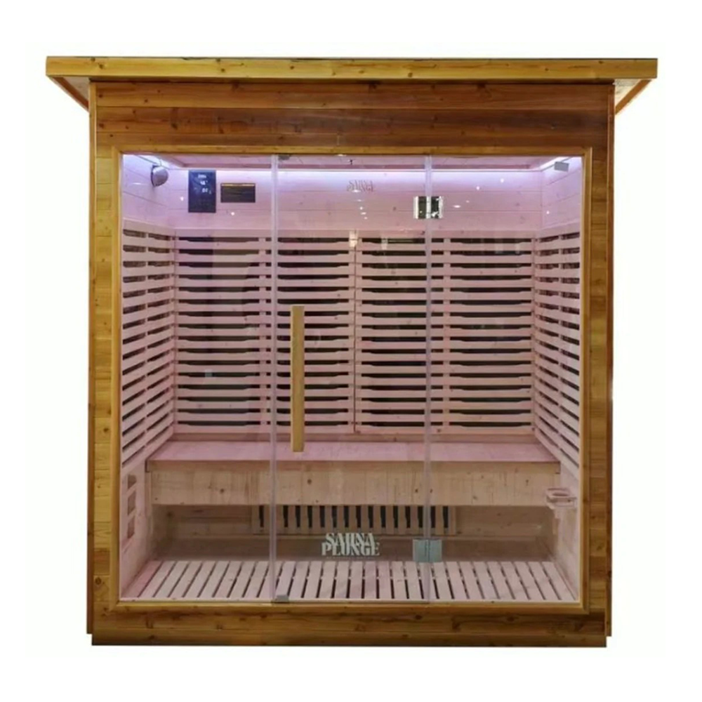 SaunaPlunge™ Yorkshire Cabin 4-Person Outdoor Infrared Sauna | Kaiku