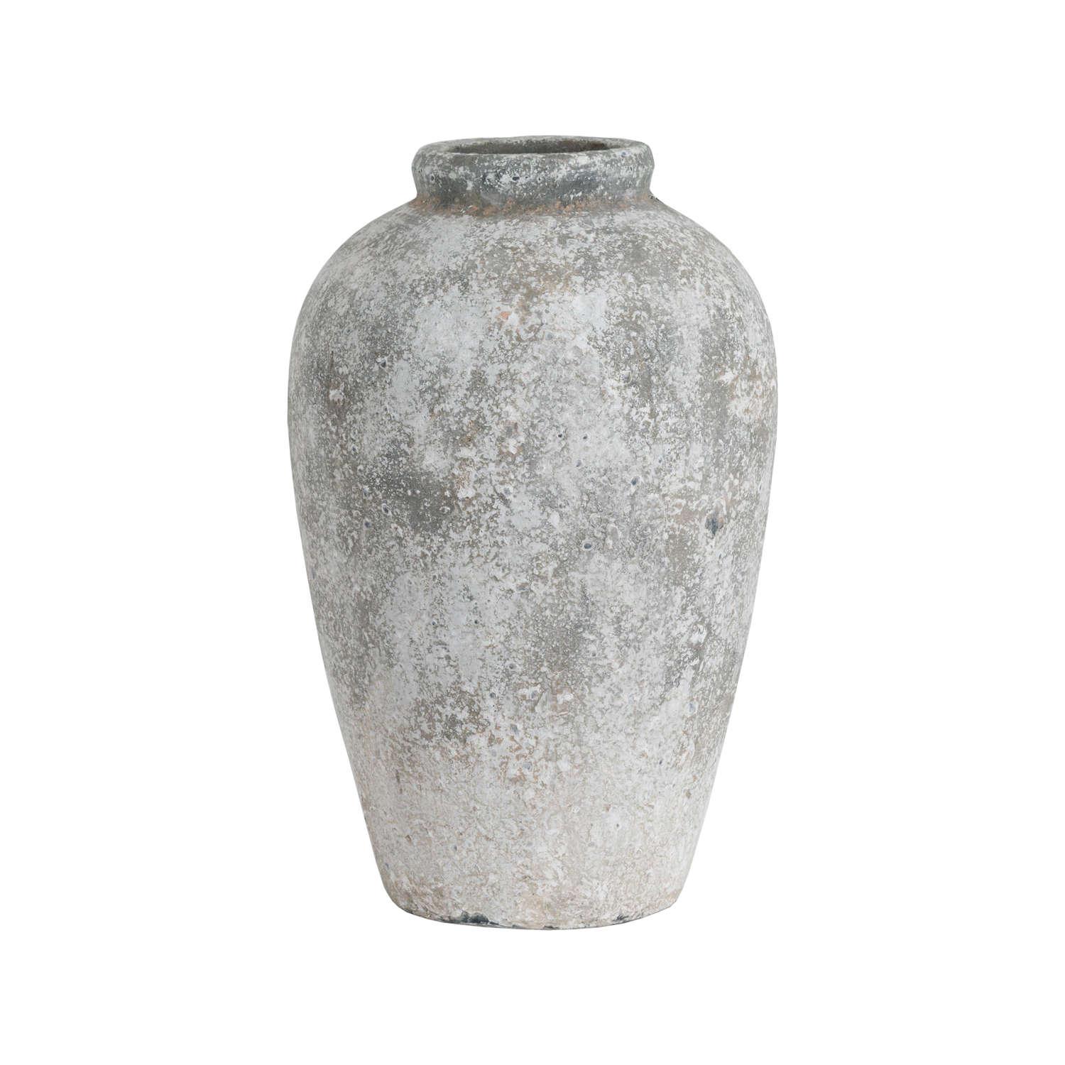 Aged Stone Tall Ceramic Vase | Kaiku
