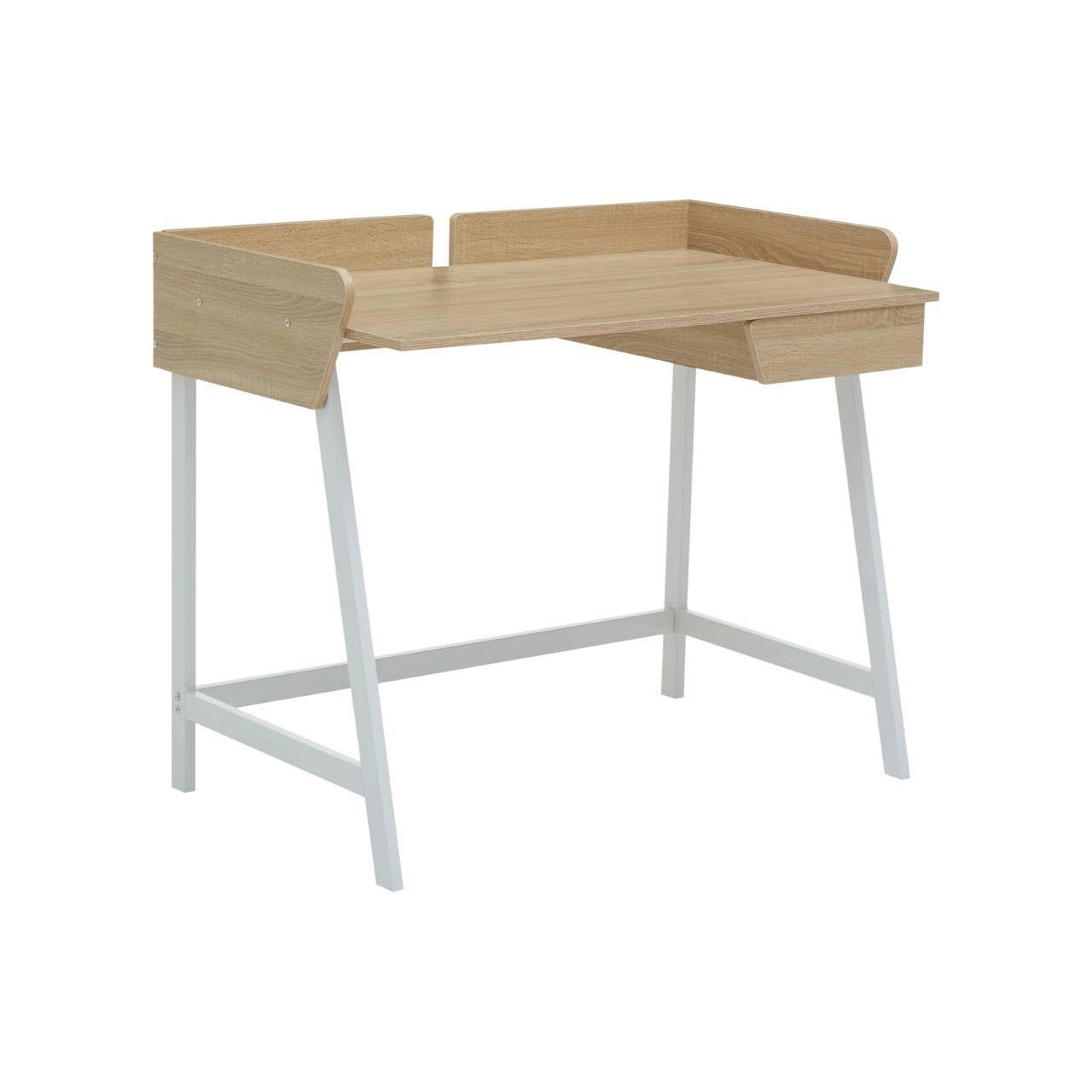 Bradbury Natural Oak Veneer Desk wth 1 Drawer | Kaiku