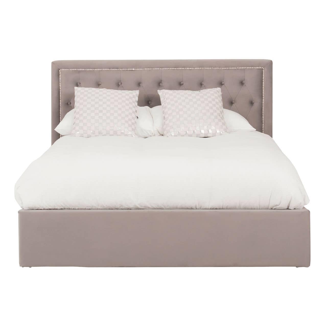 Hannah Grey Ottoman King Bed | Kaiku