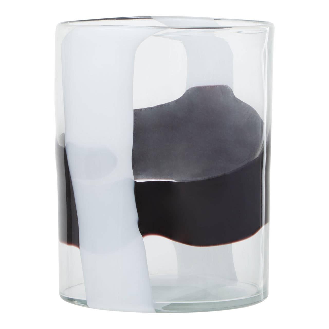 Hania Small Glass Vase with Abstract Pattern | Kaiku
