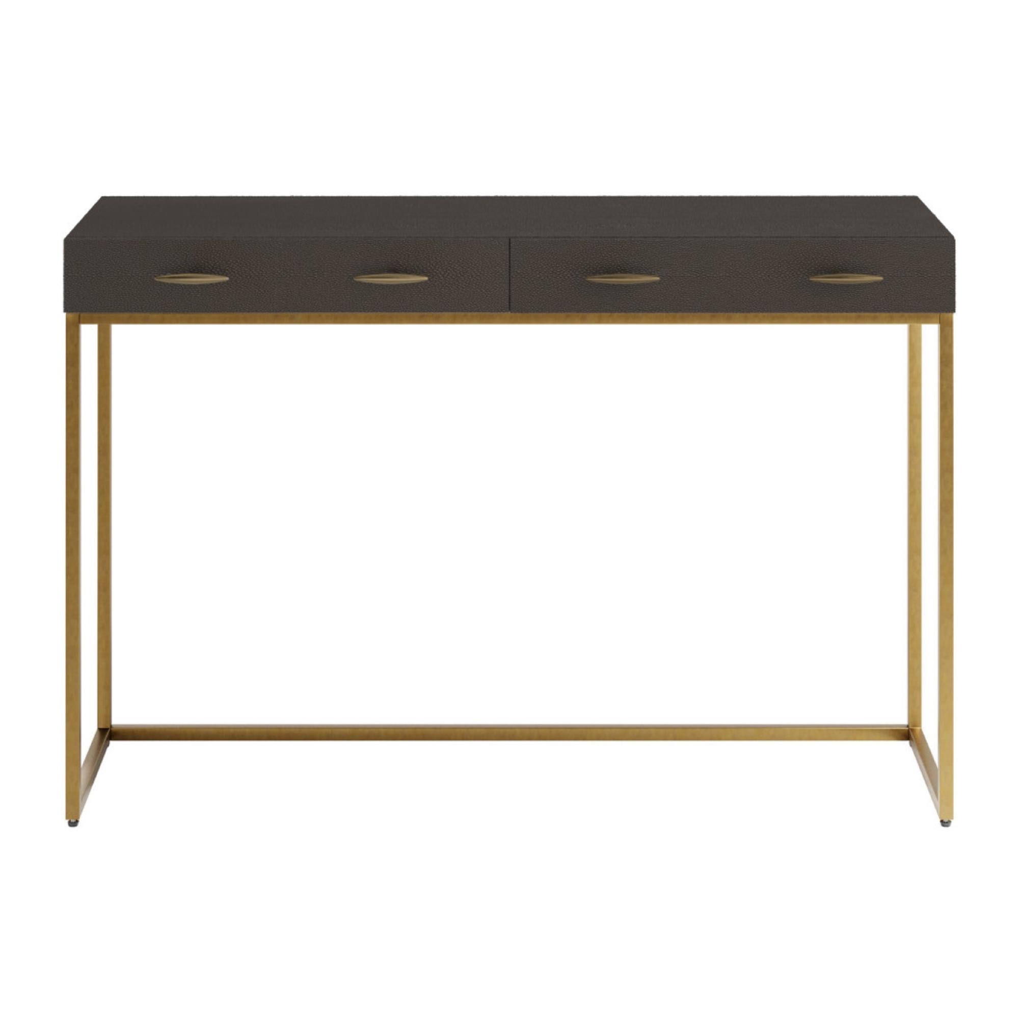 Hampton Brown Shagreen Console Table | Kaiku