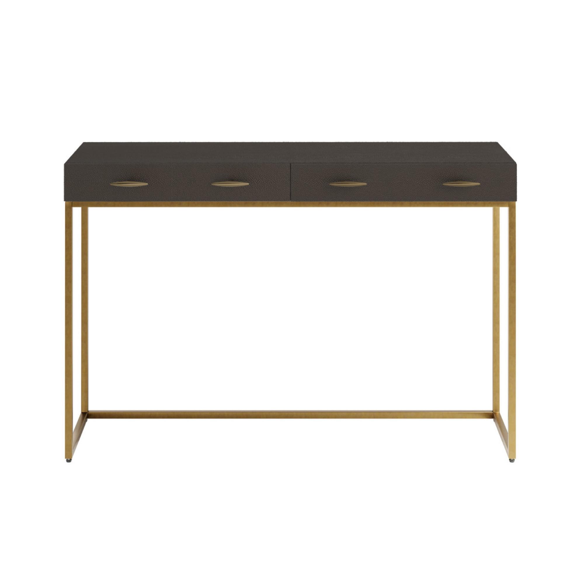 Hampton Brown Shagreen Console Table | Kaiku