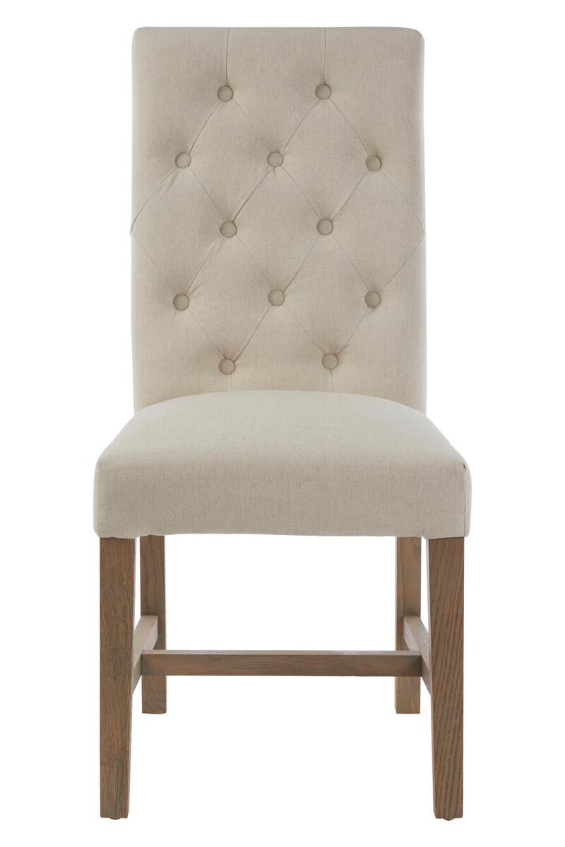 Lyon Beige Linen Dining Chair | Kaiku
