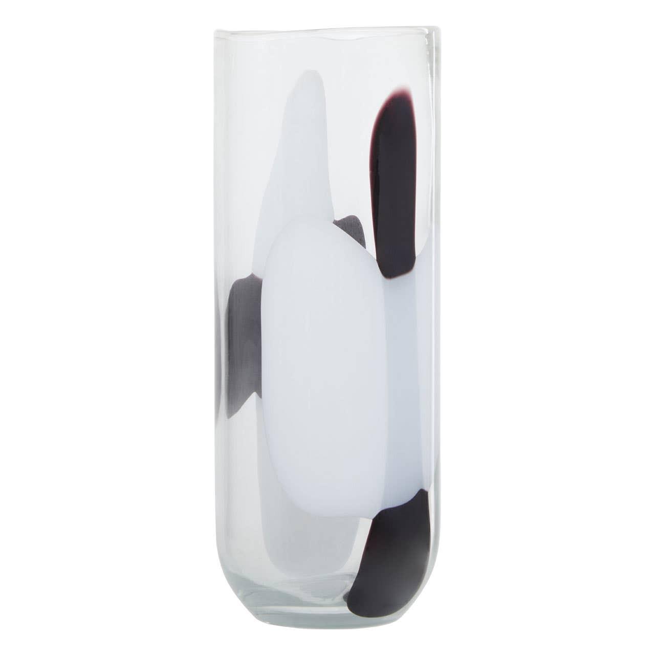 Hania Large Glass Vase with Abstract Pattern | Kaiku