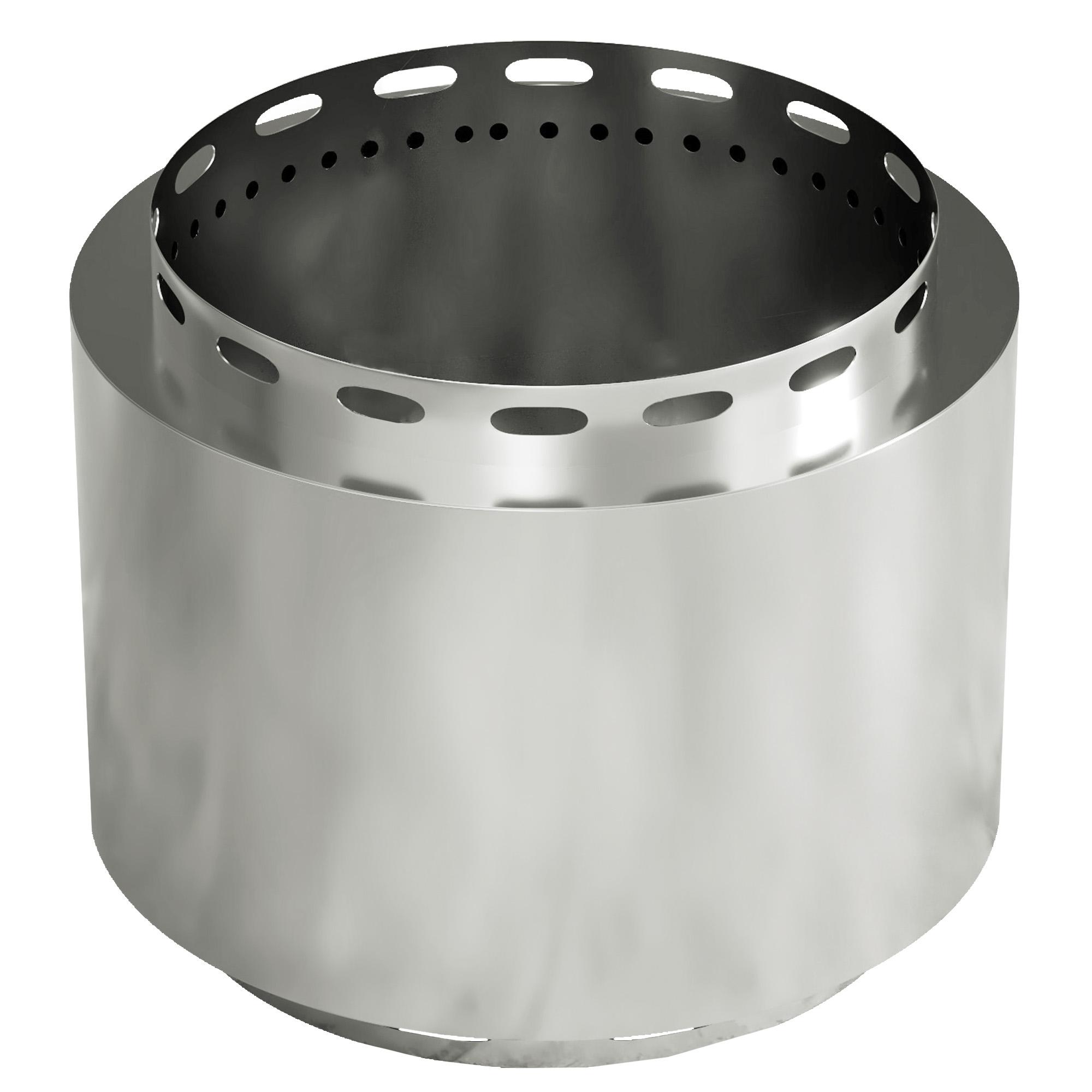Portable Smokeless Wood-Burning Fire Pit, Silver | Kaiku