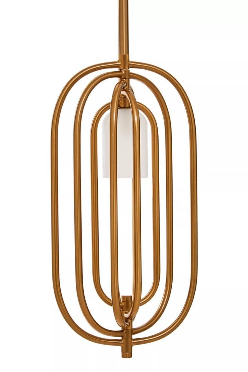 Orbo Gold and Frosted Glass Statement Pendant Light | Kaiku