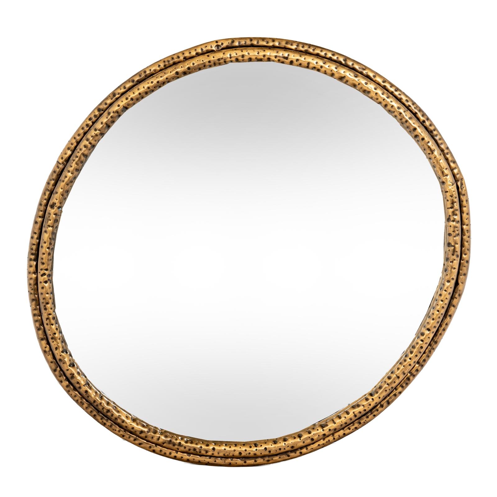 Nahla Medium Mirror With Dimpled Frame | Kaiku
