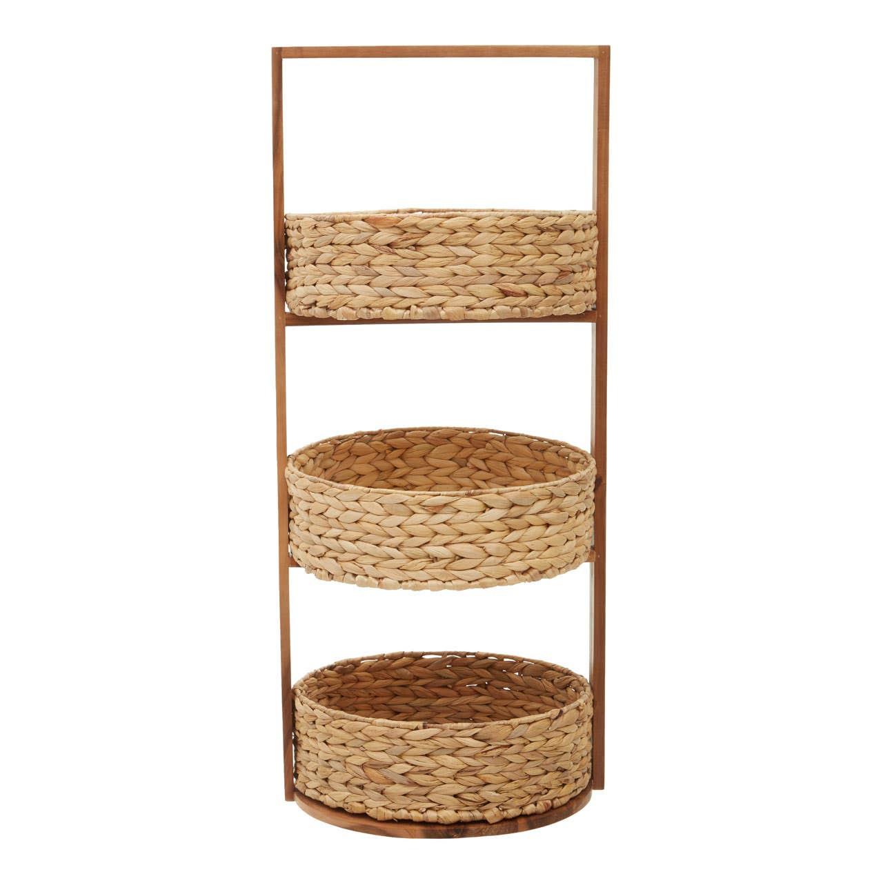 Arles 3 Tier Water Hyacinth Storage Caddy | Kaiku