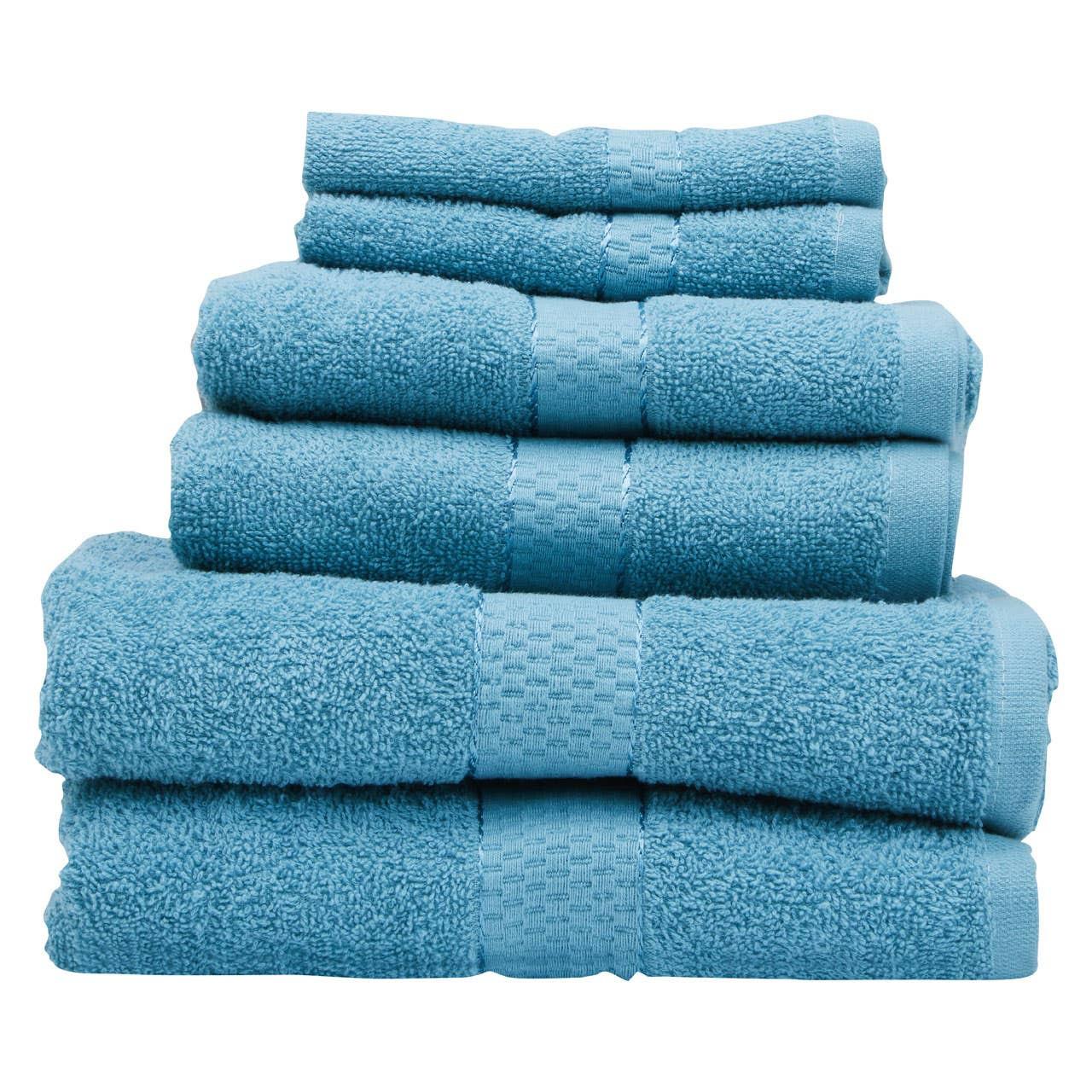 Thread and Loom 6 Piece Dusty Turquoise Towel Set | Kaiku