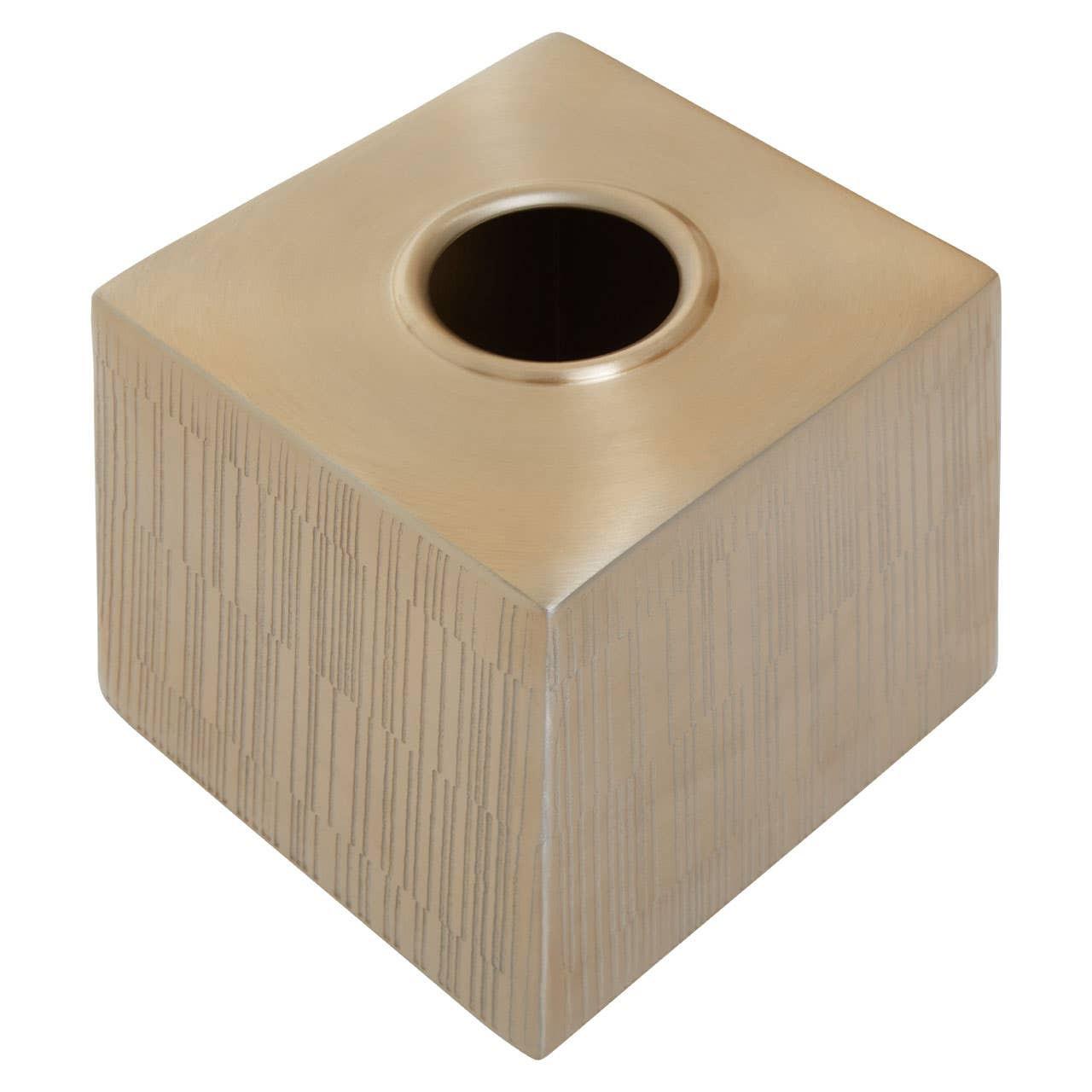 Allegra Champagne Finish Tissue Box | Kaiku