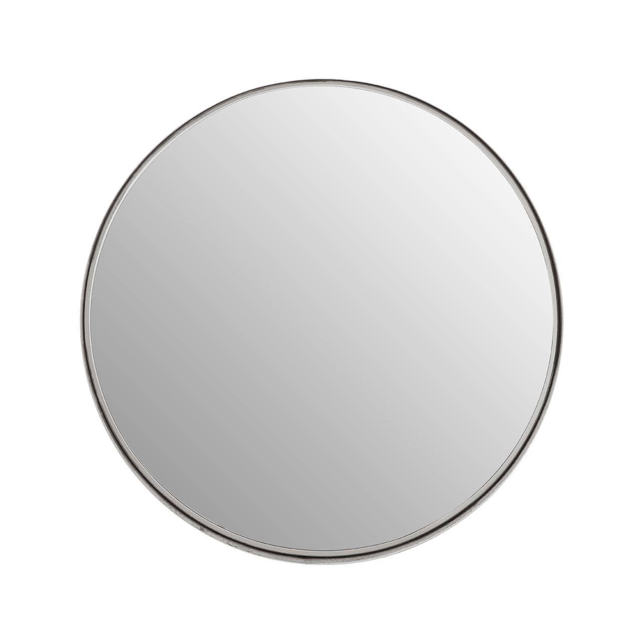 Leonov Small Nickel Finish Wall Mirror | Kaiku