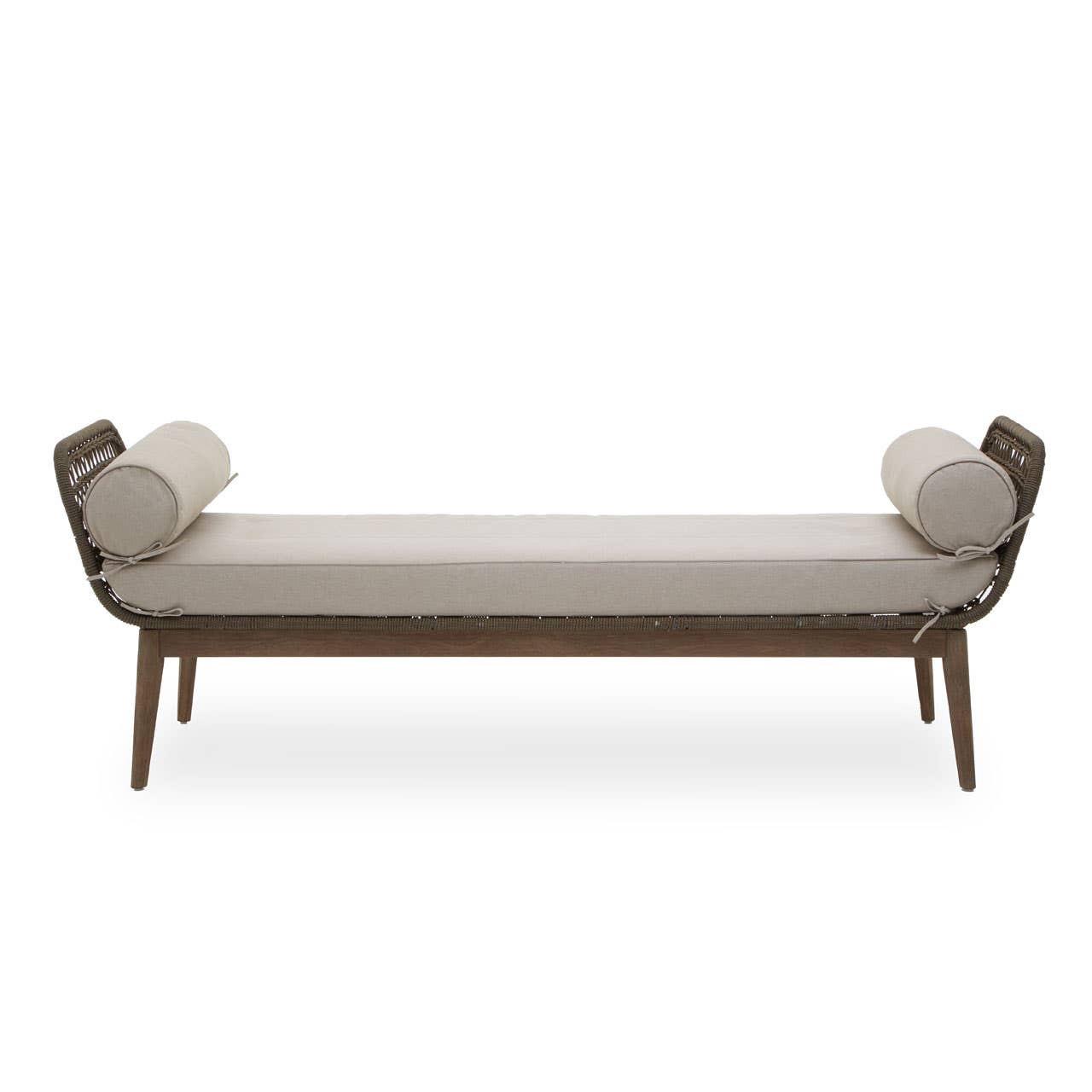 Opus Rope Woven Longue Bench with Cushions | Kaiku