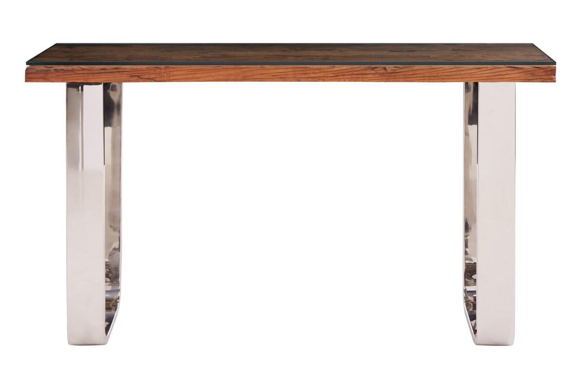 Kerala Recycled Natural Wood Console Table with Curved Legs | Kaiku