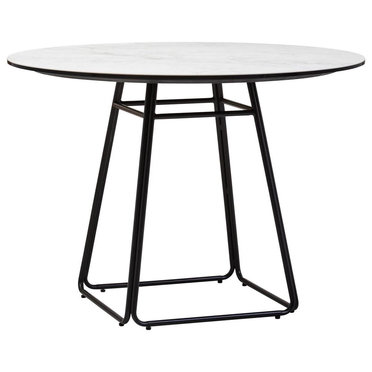 Imperia Ceramic Marble Effect Round Dining Table | Kaiku
