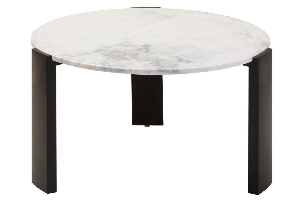 Palermo Round White Marble Top Large Coffee Table | Kaiku