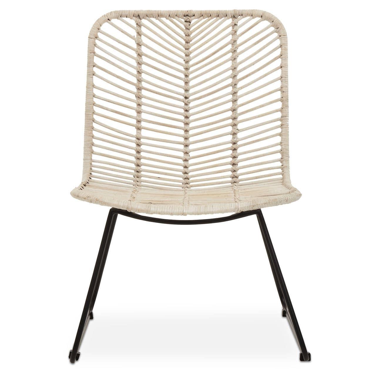 Java White Wash Rattan Chair | Kaiku