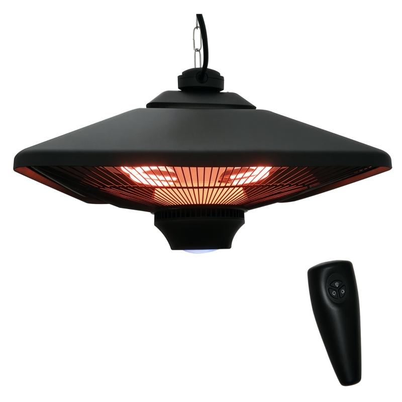 Hanging Electric Patio Heater, Black | Kaiku