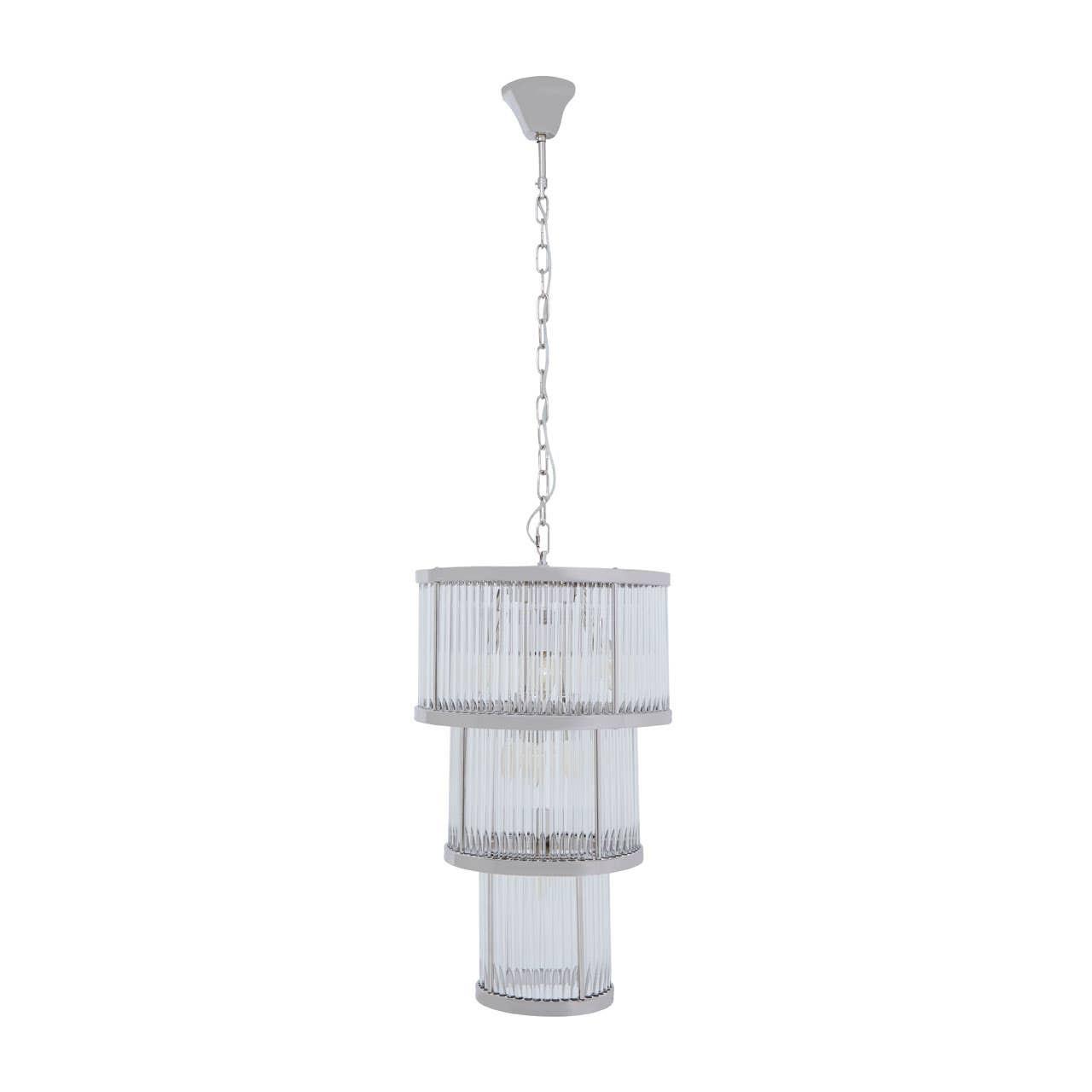 Salasco 3 Tier Nickel Finish Chandelier | Kaiku