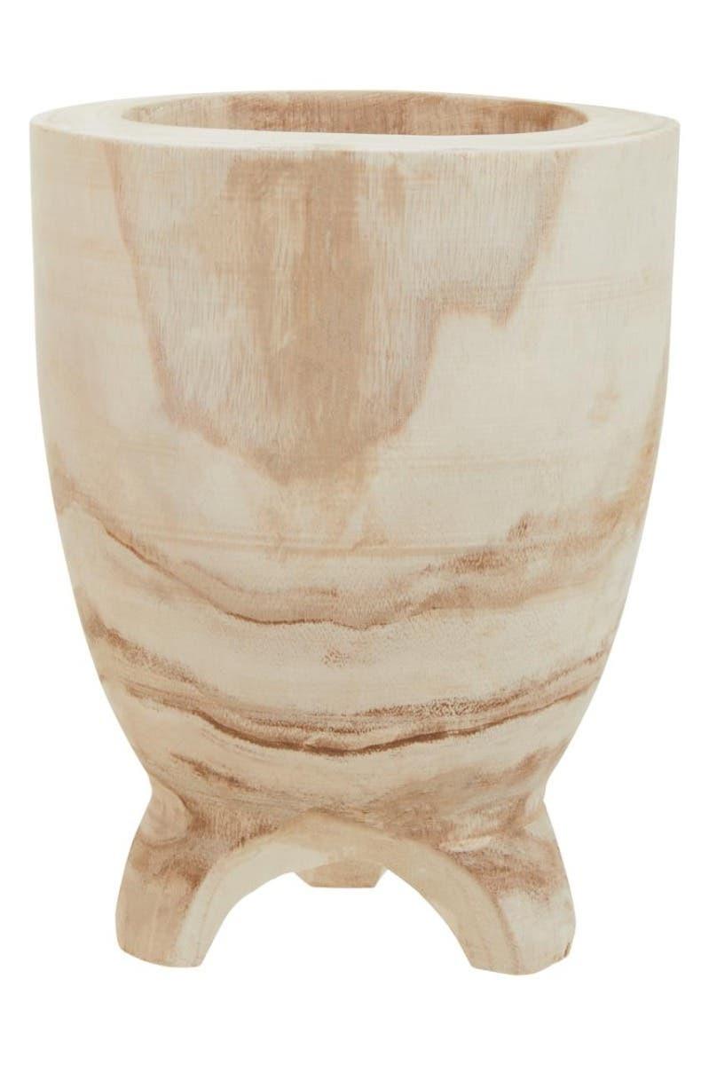 Arlo Large Natural Wooden Planter | Kaiku