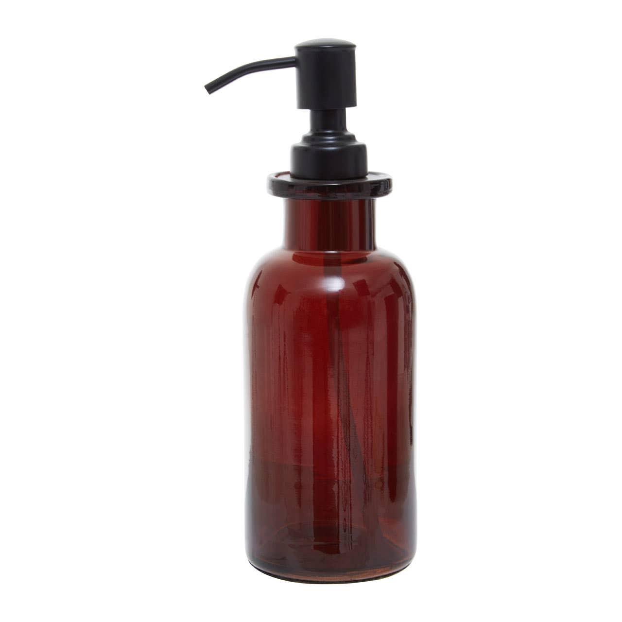 Allegra Brown Glass Soap Dispenser | Kaiku