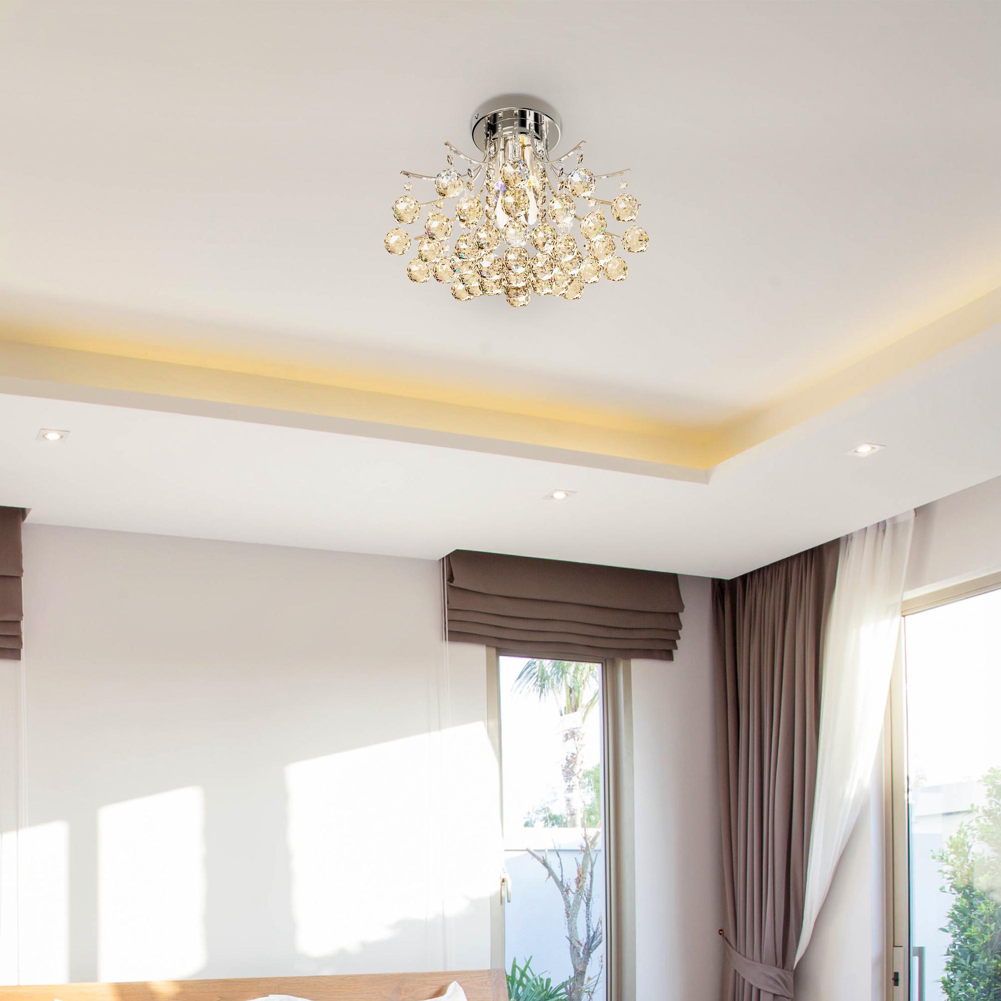 K9 Crystal Droplet Chandelier, Three-Light | Kaiku