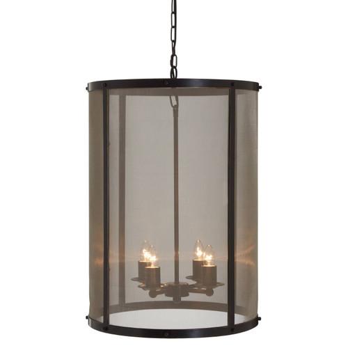 Hampstead Black Finish Large Pendant Light With Hints of Gold | Kaiku