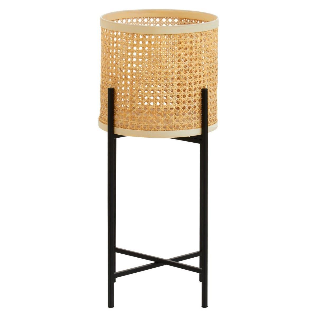 Depok Large Rattan Planter with Metal Stand | Kaiku