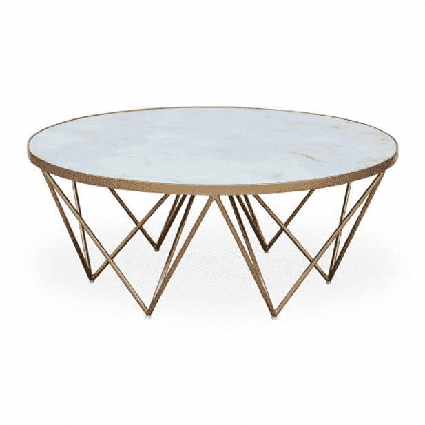 Crofton White Marble Coffee Table | Kaiku