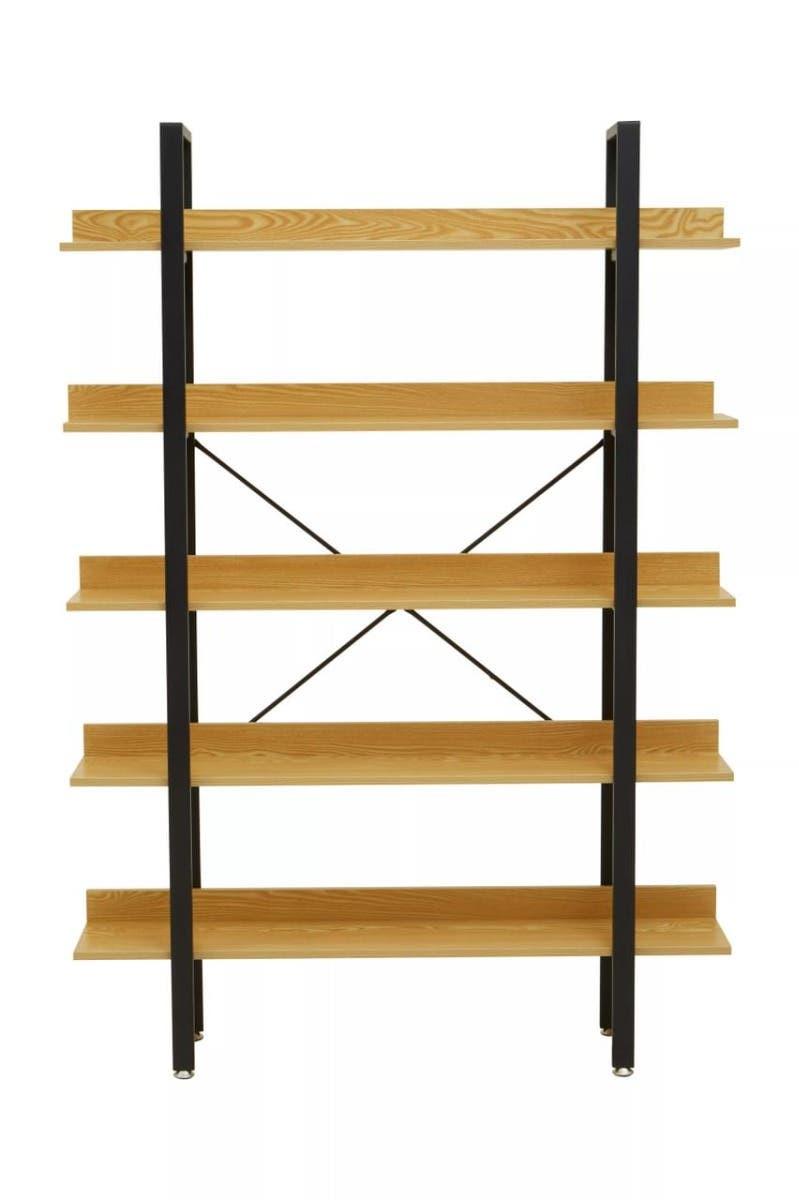 Laxton 5 Tier Light Oak Effect Shelving Unit | Kaiku