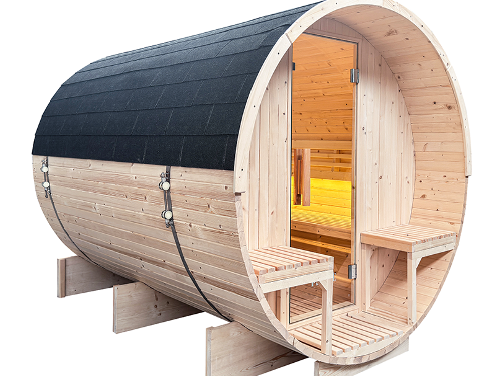 SaunaPlunge™ Pennine Barrel 6-Person Outdoor Sauna | Kaiku