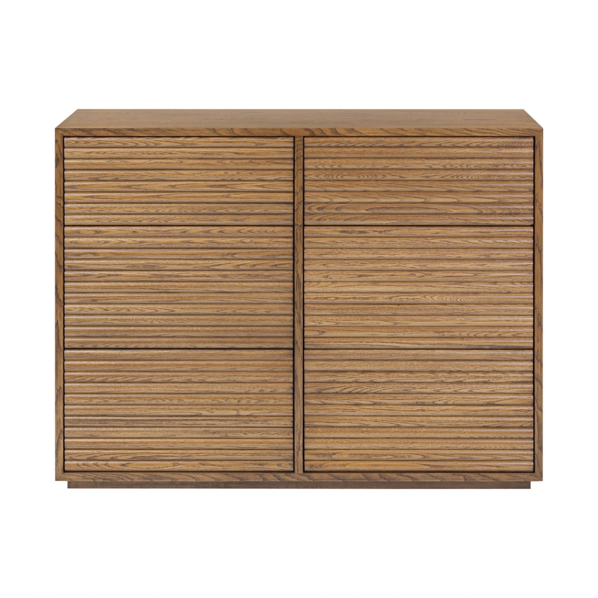 Charlton Ribbed Walnut Chest of Drawers | Kaiku