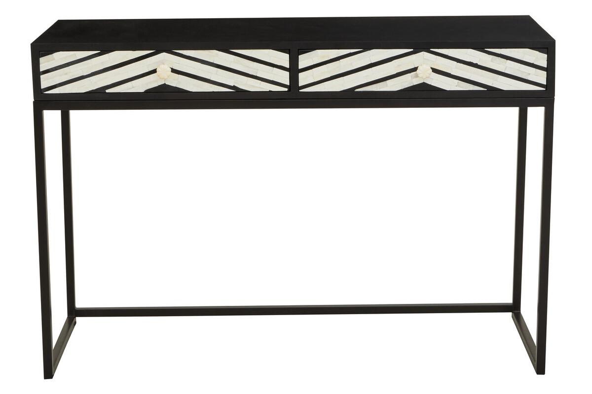 Fusion Two Drawers with Bone Inlay Console Table | Kaiku