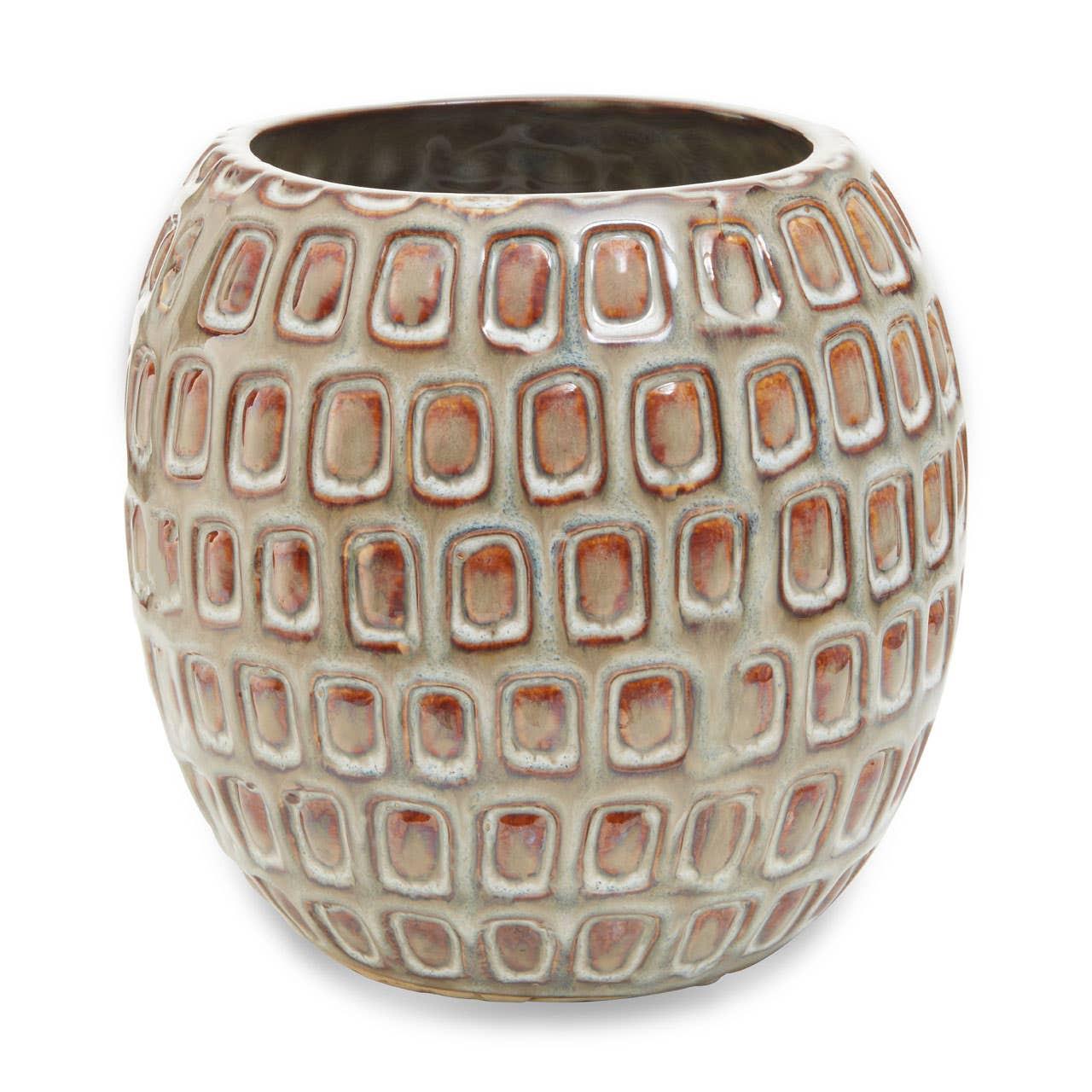 Yana Small Cream Textured Ceramic Planter | Kaiku