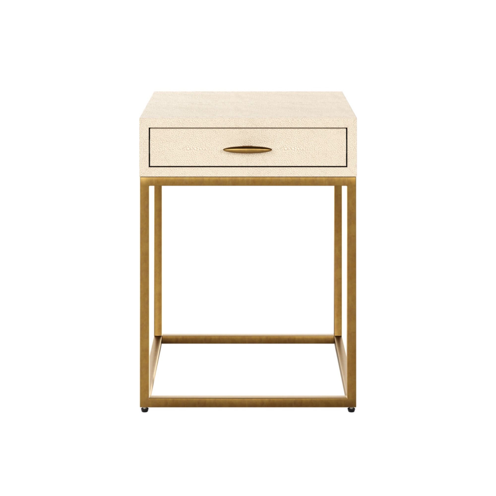 Hampton Ivory Square Bedside Table | Kaiku