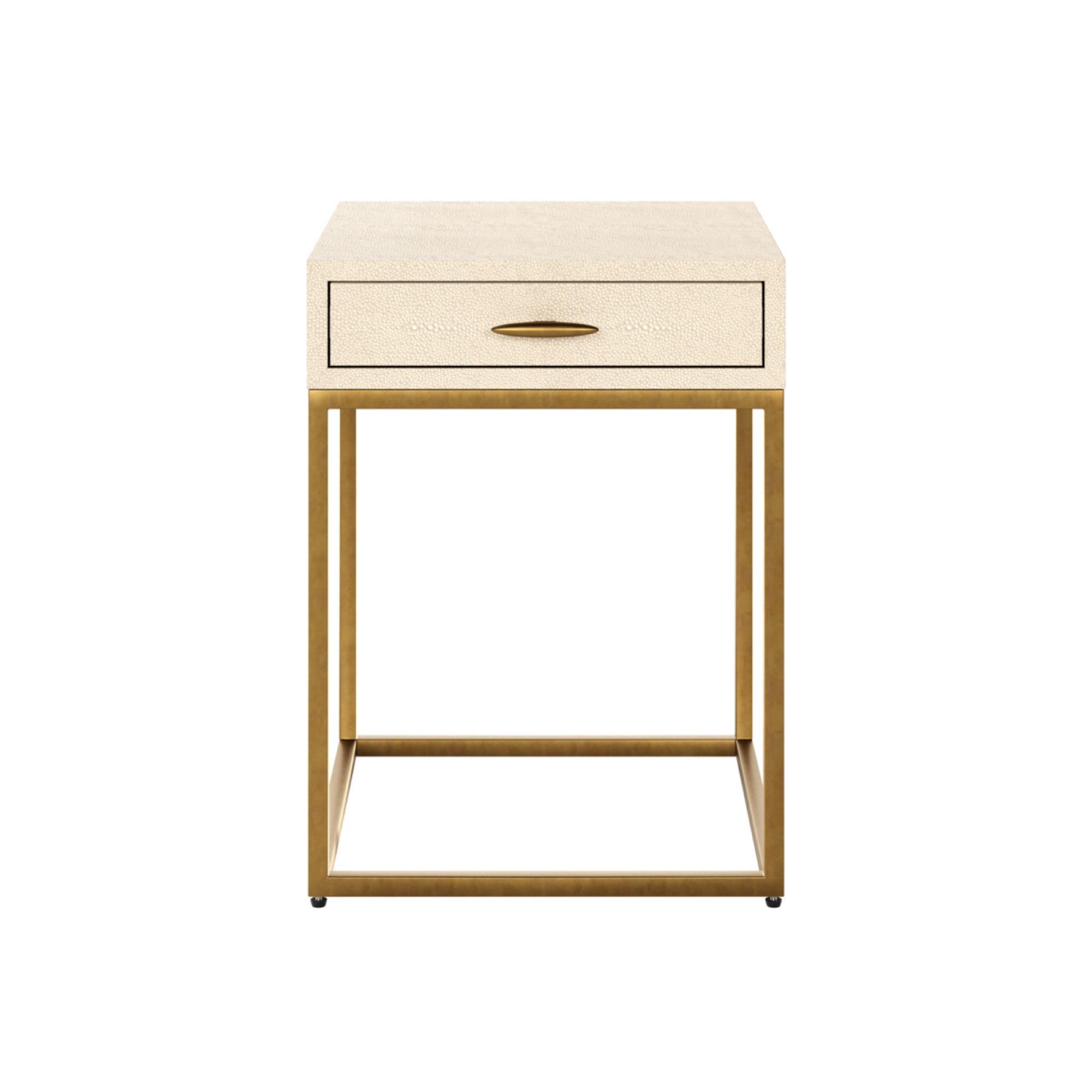 Hampton Ivory Square Bedside Table | Kaiku