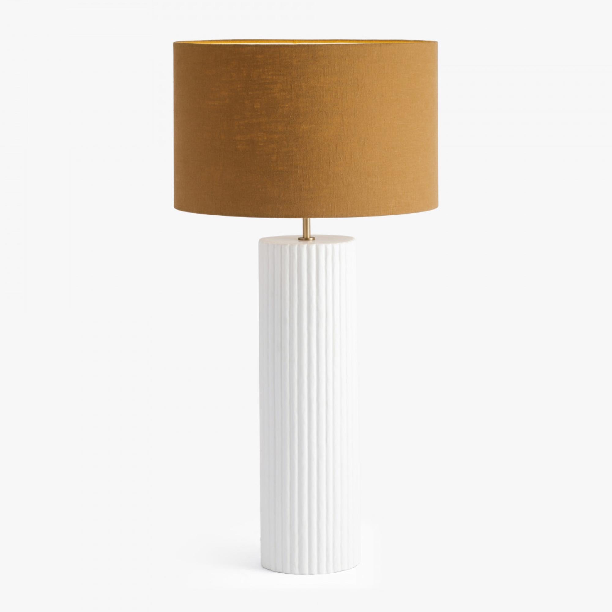 Large Ribbed Gesso Table Lamp | Kaiku