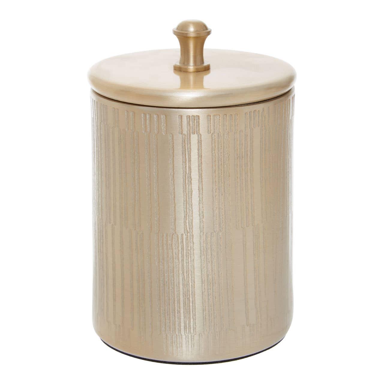 Allegra Champagne Finish Bathroom Jar | Kaiku