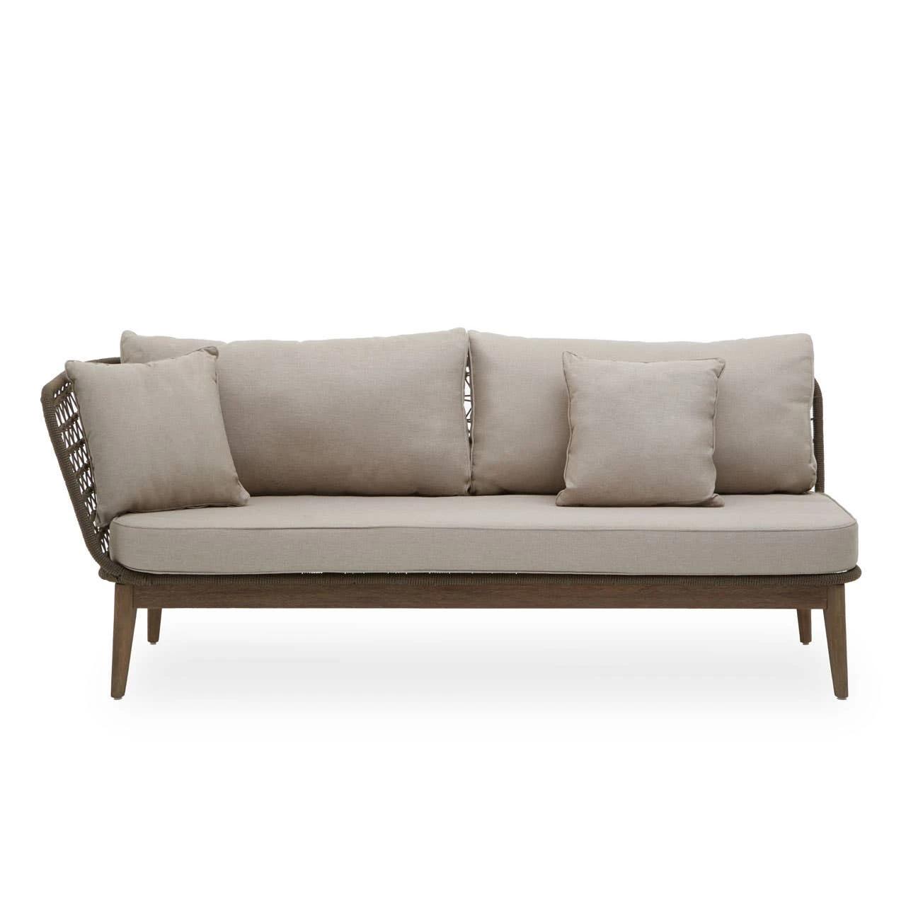 Opus Woven Rope Chaise Longue with Cushions | Kaiku