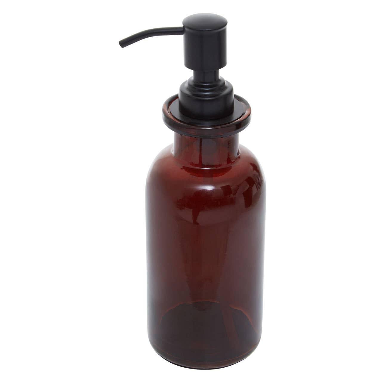 Allegra Brown Glass Soap Dispenser | Kaiku