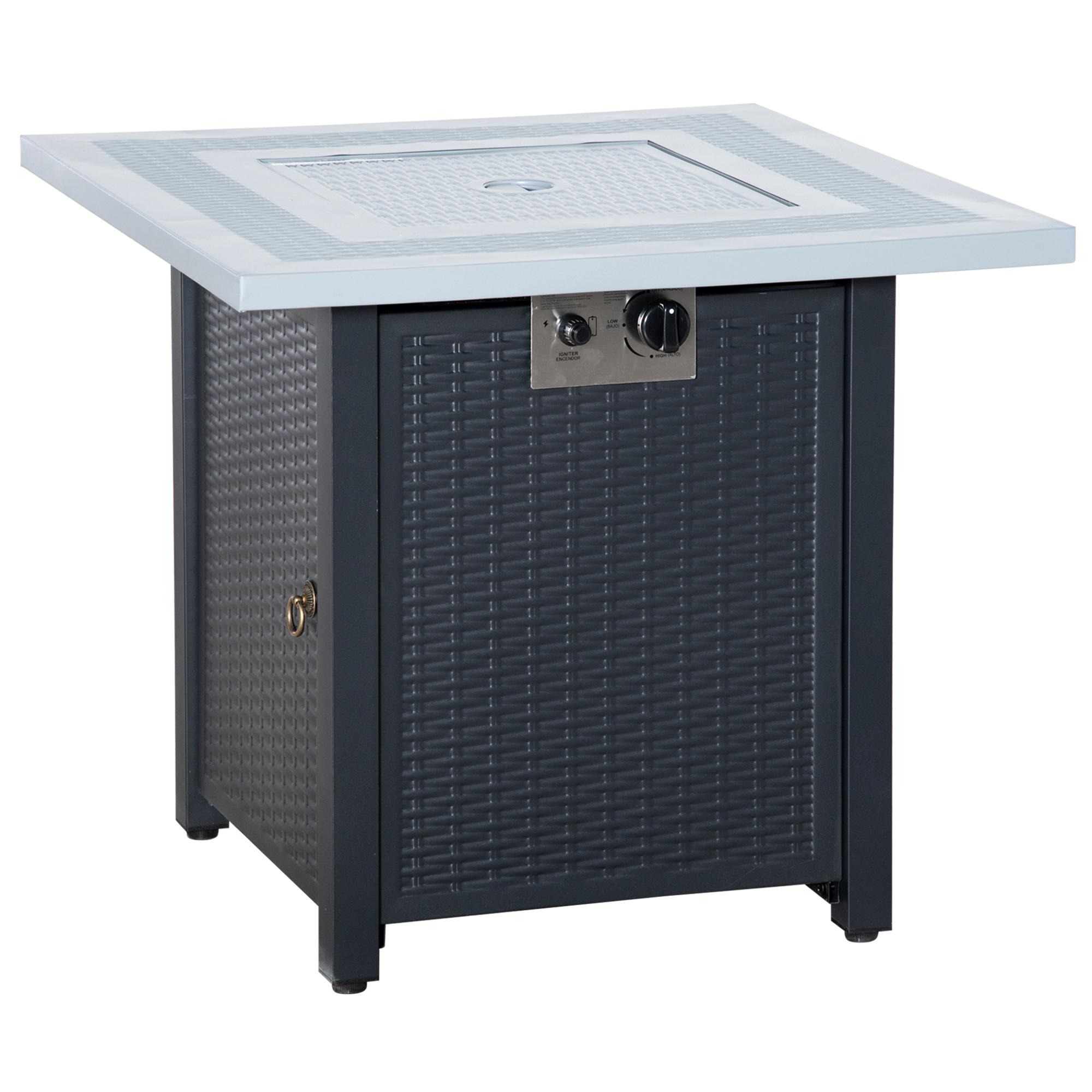 40,000 BTU Gas Fire Pit Table 71cm, Grey | Kaiku