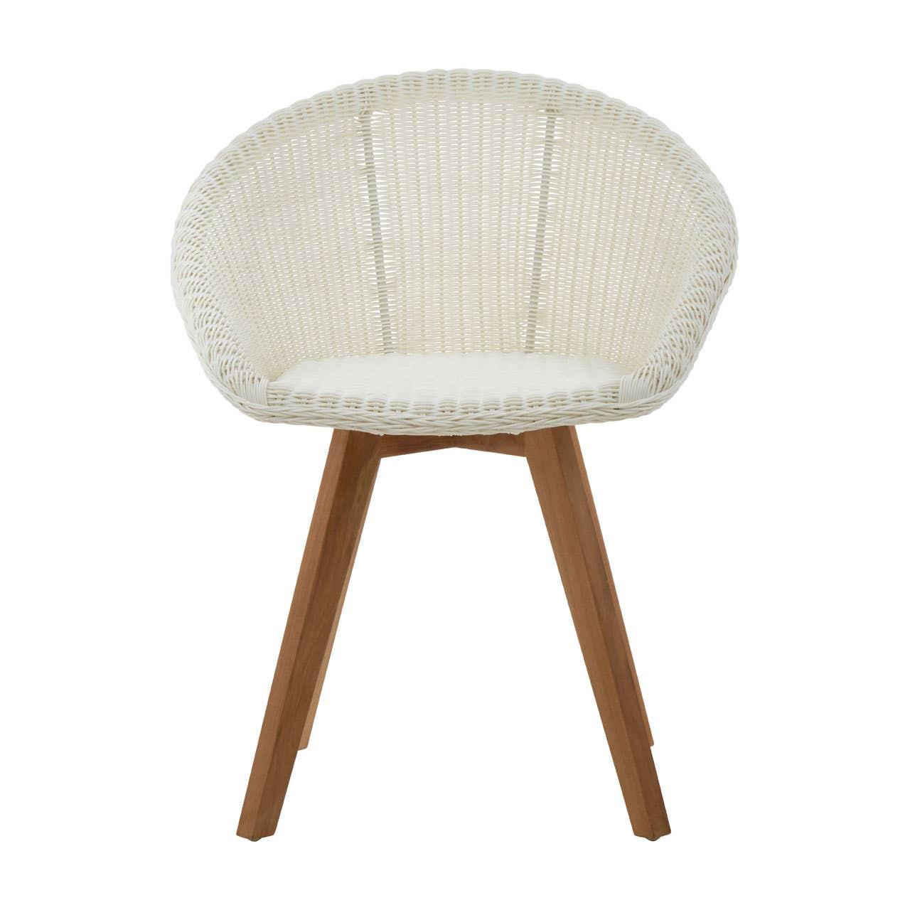 Lovina White Rattan Effect Dining Chair | Kaiku